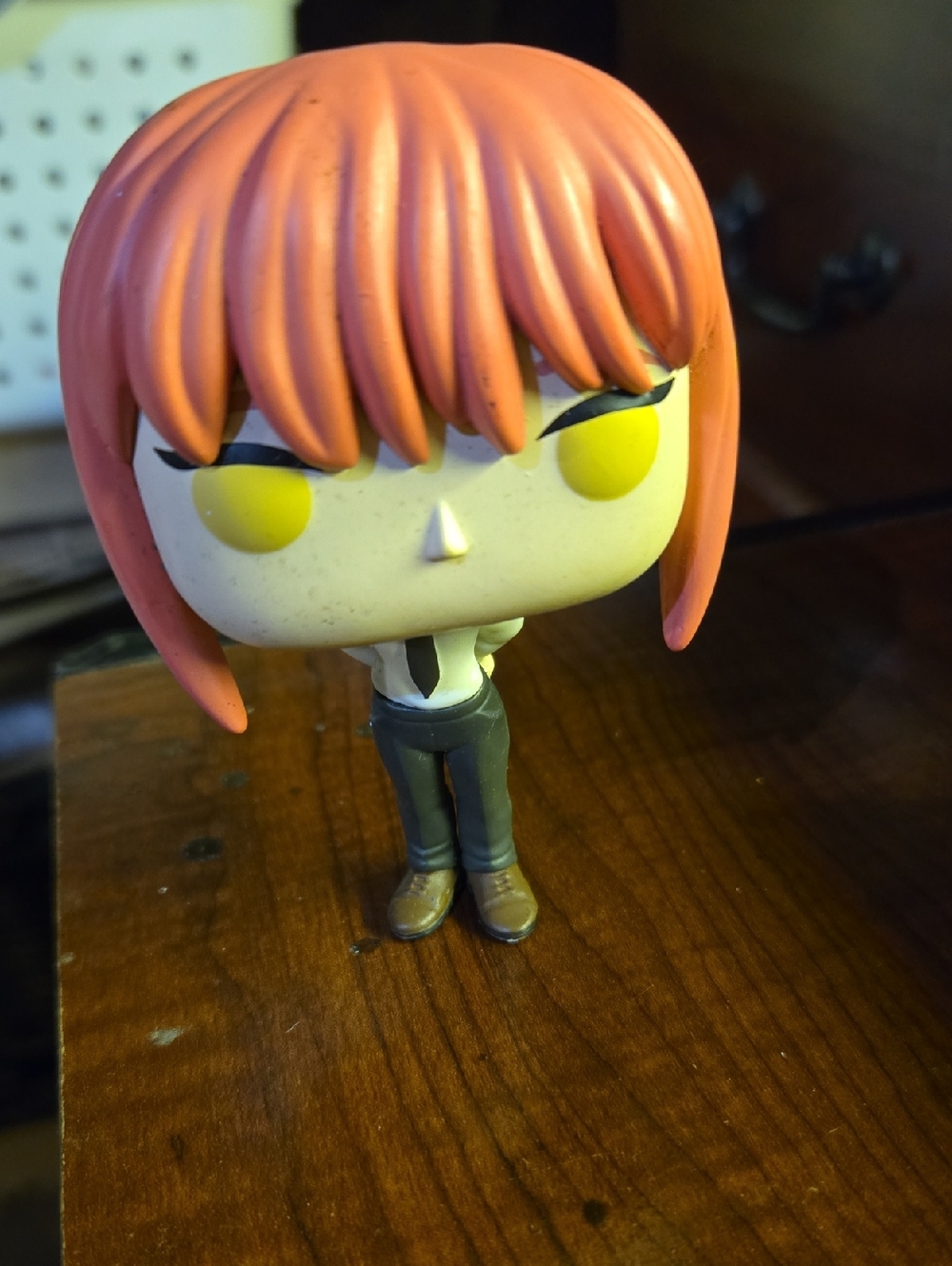 Funko Pop! Figure with Pink Hair and Yellow Eyes